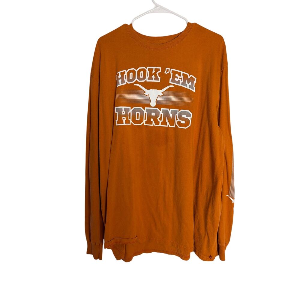 Texas Longhorns Shirt Mens 2XL Orange Hook Em Long Sleeve Graphic Tee